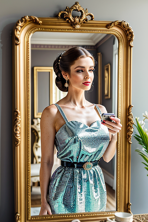 mirror photo poses girl